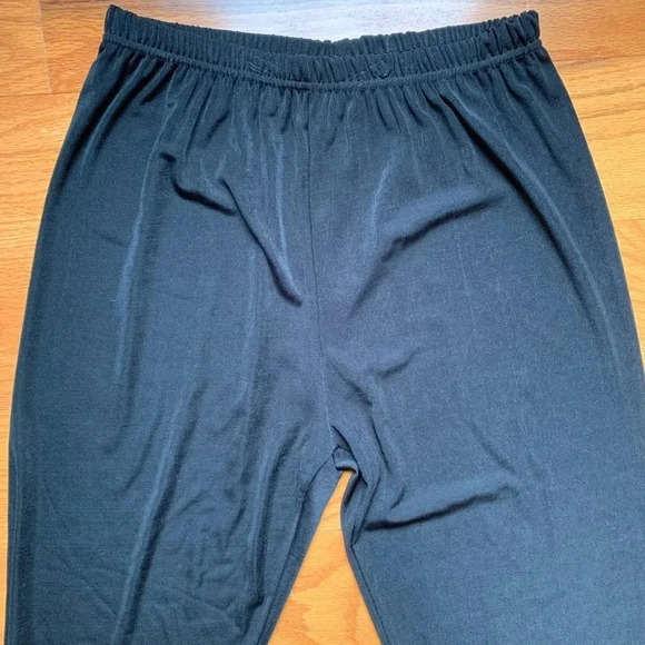 Western Connection Womens Pants Large Pull On Straight Leg Black Office Corpcore - Picture 3 of 7